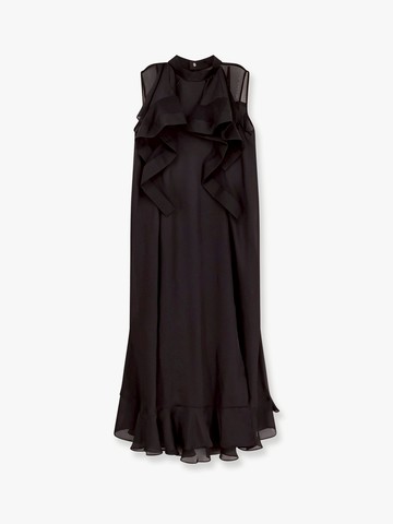 Long dress with voile inserts and ruffles - SACAI - gender_Woman