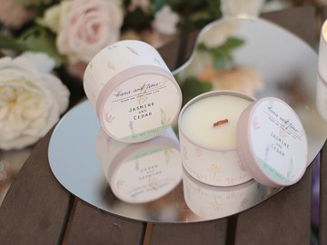 客製化 旅行版大豆蠟燭罐 茉莉雪松