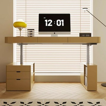 免運 公司貨 包安裝 電動升降桌 現代簡約電動升降桌帶抽屜收納儲物站立式實木烤漆雙電機電腦書桌 可開發票 全館八折 工廠現貨直銷 新品特價 h11213