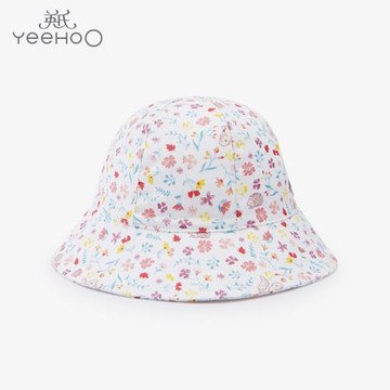 英氏漁夫帽碎花遮陽帽女寶寶防曬帽2022新款春夏帽子YRPJJ12028A
