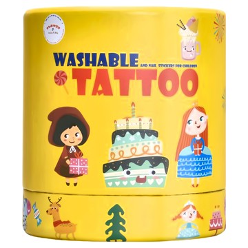 FLOWER MONACO 兒童紋身貼紙+指甲貼套組 10張紋身貼+3張指甲貼  女孩款  1組