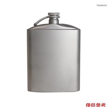 Winn Ti Flask 酒臀酒壺帶螺旋蓋夾超輕水化扁平瓶帶鈦漏斗,適合戶外徒步旅行