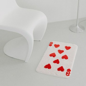 韓國 nomia 簇絨地毯 紅心撲克 40 x 60