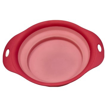 寵博士 伸縮式旅行寵物碗  新型環保材質製造 安全耐用  隔水設計  輕巧方便防滑  顏色隨機  1個