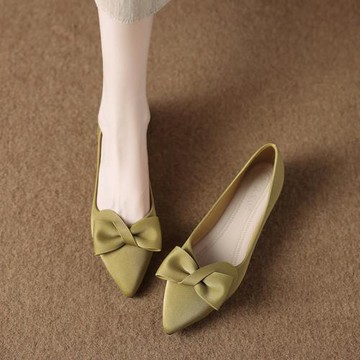 絕美超軟小羊皮不累腳法式單鞋女2025秋夏季晚晚尖頭軟底平底瓢鞋