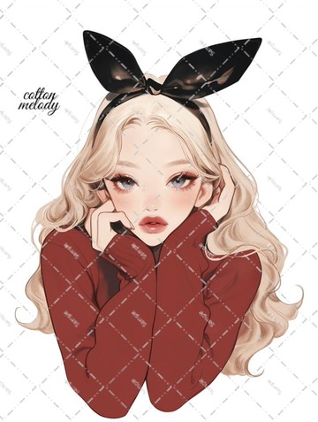 original sticker no.7766 人物貼紙 原創貼紙 人物貼紙 女孩貼紙 原創人物貼紙