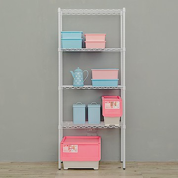 dayneeds 輕型 76x30x180cm四層鐵架(烤漆白) 波浪架/收納架/置物架