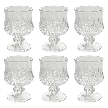 水晶迷你高腳杯燒酒杯 50ml  6個  透明