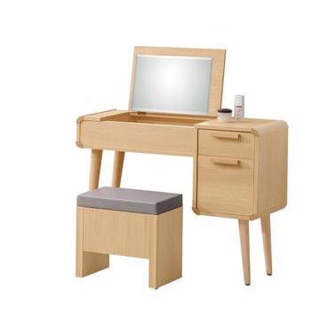AS雅司-依若3尺掀鏡台(含椅)91x42x76cm