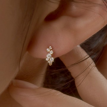 韓國飾品官方直營【WING BLING】14k 星辰耳扣式耳環  (閨蜜禮物 | 情人送禮 | 摩羯座生日禮物🎁)