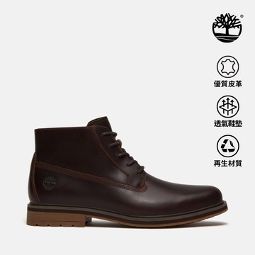 Timberland 男款深棕色皮革中筒靴|A5NTSW01