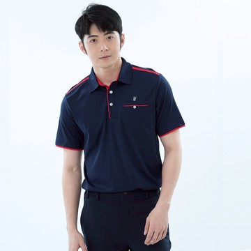 遊遍天下 男款抗UV吸濕排汗機能POLO衫GS1046丈青