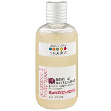 Shampoo & Body Wash Vanilla Tangerine Lavender Chamomile 8 Oz by Natures Baby Organics
