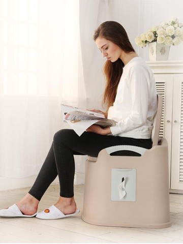 行動馬桶 可移動馬桶加厚成人家用老人帶蓋防臭痰盂室內尿盆舒適孕婦坐便器