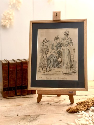 30578-古典雅緻法國古董仕女時尚雜誌Journal des Demoiselle蝕刻