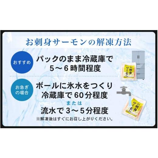 ふるさと納税 福井県 越前町 [e04-a089]  お刺身 セット サーモン 100g × 2P ＆ 本まぐろ 中トロ 100g ×1P【福井県 冷凍 小分け 刺身 アトランティックサー…