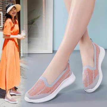 夏季大碼女鞋41-43潮布鞋40一腳蹬懶人休閑鞋42瓢鞋透氣運動鞋女