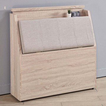 【顛覆設計】司福梧桐色3.5尺插座靠枕床頭箱