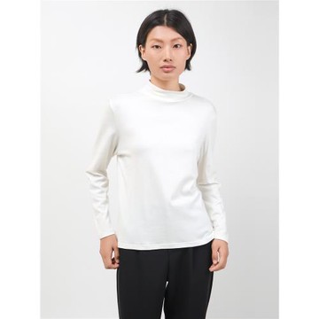 超舒適親膚 重磅竹棉針織打底衫 高彈半高領T恤黑白 日新家DF131