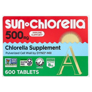 Sun Chlorella, 小球藻補充劑，500 毫克，600 片