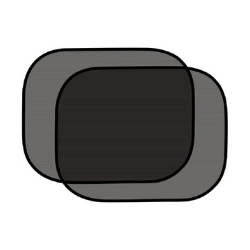 汽車遮陽黑網小圓弧2入