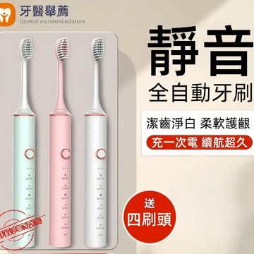 隔日達  贈送4個刷頭🔥升級18檔模式 聲波牙刷 成人軟毛牙刷 牙齒美白 刷牙潔牙 IPX7 充電牙刷 電動牙刷
