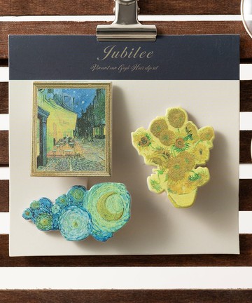 髮夾三件組 動物 狗狗 貓咪 鳥類 藝術 設計 梵谷/11