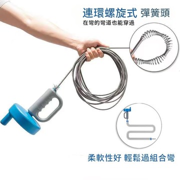 💥台灣現貨💥下水道疏通器 毛髮疏通器 馬桶疏通器 手搖通管器 水管疏通器 通水管神器 疏通器 通水管 通馬桶