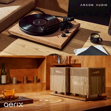 DUET MK3 WiFi 藍牙音響+ TT MK2 黑膠唱盤 類比數位雙組合 - 木紋色 TT2