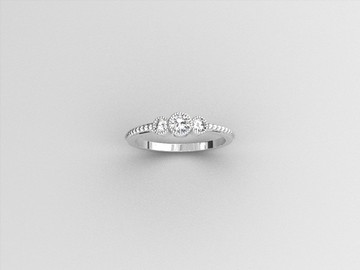 精緻設計鑽石線戒14k金戒指