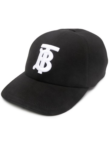 Burberry - embroidered logo baseball cap - men - Cotton/Cotton - M - Black