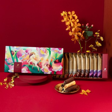 2026 春節-春光躍影綜合蛋捲禮盒 C 12入(蛋奶素/附提袋)