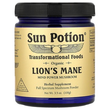Sun Potion, 有機猴頭菇粉，3.5 盎司（100 克）