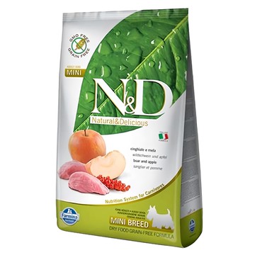 Farmina 法米納 全齡犬 天然頂級無穀系列 小顆粒 狗飼料  GD5 野豬蘋果  800g  1包