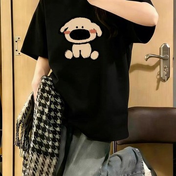 大碼短袖 短袖t恤女 短t t恤 純棉上衣 夏天女裝 大碼女裝 韓版短袖 寬鬆短袖 印花上衣 100kg 美式上衣
