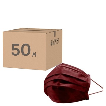 LAITEST 萊潔 炫彩系列 成人醫療防護口罩 17.5 x 9.5cm  夜櫻紅  50片  1盒