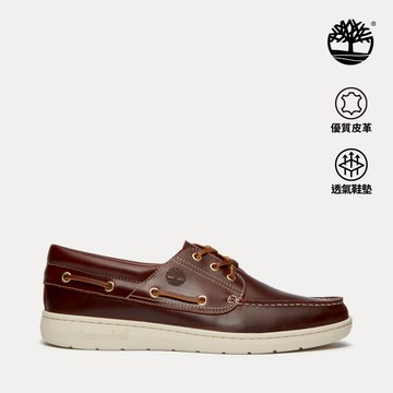 男款酒紅色三孔輕量帆船鞋|A6CXMEIW