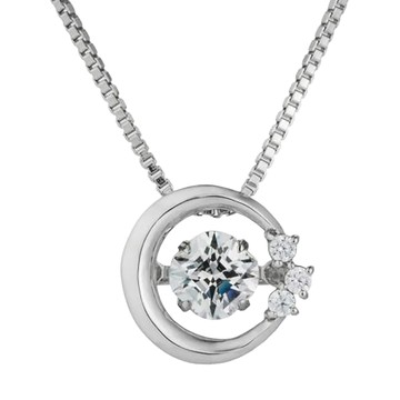 Crossfor 正版日本原裝 純銀懸浮閃動項鍊 女性純銀項鍊  鍊長40 + 5cm延長鍊  Twilight 夏日夜空