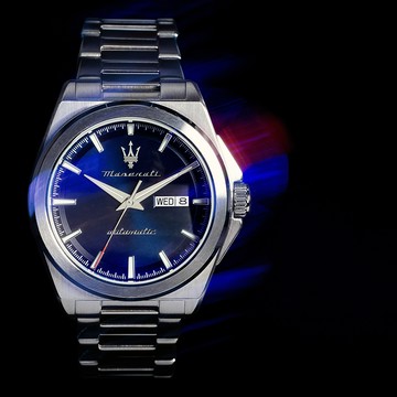 MASERATI 瑪莎拉蒂 Velocità系列 大三針機械錶-41mm R8823152002