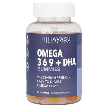 Havasu Nutrition, Omega 3-6-9+DHA 軟糖，天然檸檬味和橙味，60 粒軟糖