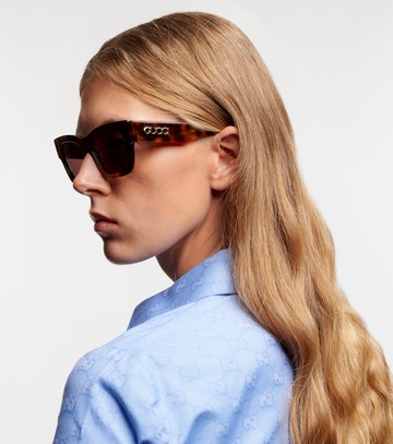 Gucci Lettering square sunglasses