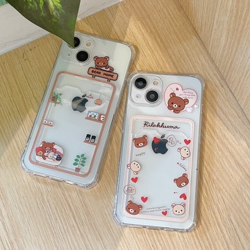 情侶小熊 插卡手機殼 四角防摔 空壓殼 三星NOTE20 NOTE10 S30 S22 S21 S20+ 可插卡/悠遊卡
