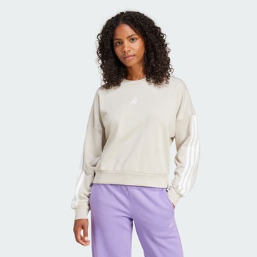 【adidas 愛迪達】 ESSENTIALS 長袖上衣 大學T 女 JE0014