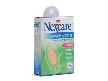 3M Nexcare 克淋濕防水透氣繃(中8片/3.0x6.3 cm) ok蹦