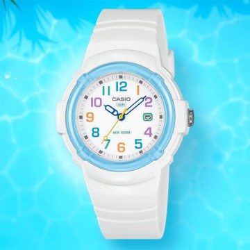 CASIO 卡西歐 繽紛糖果風 數字指針手錶 學生錶 考試錶 新春開運 禮物 送禮首選-水藍圈 LX-800H-7A2V