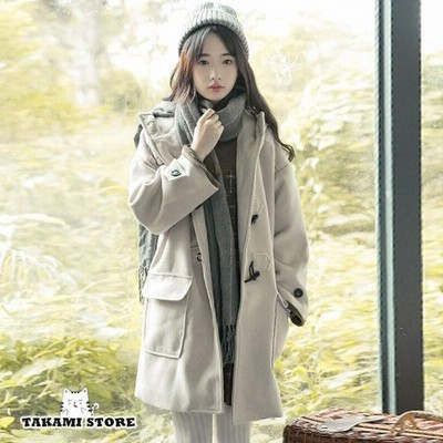 コート ダッフルコート レディース アウター 無地 大人可愛い カジュアル お出かけ フード ゆったり 秋冬 小さいサイズ 通販 Lineポイント最大get Lineショッピング