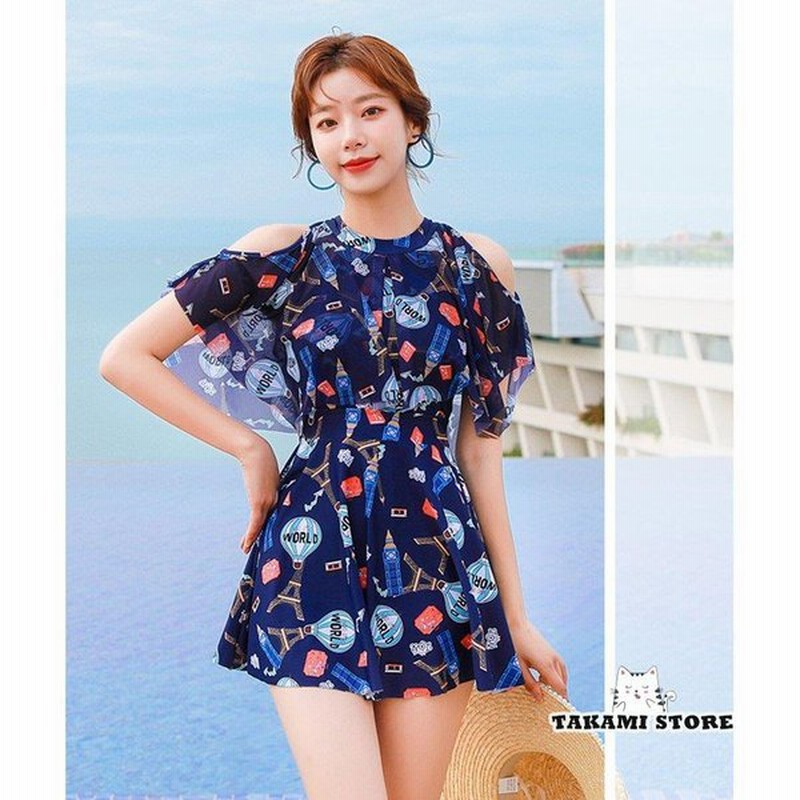 水着セット レディース 体型カバー水着 可愛い女性水着 大きサイズ ロンパース 3点セット ぽっちゃり40代 代 大人水着 ビキニ 通販 Lineポイント最大get Lineショッピング