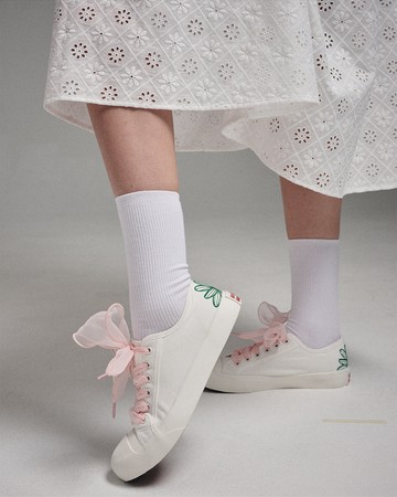 MARDI MERCREDI 絲帶鞋帶 蜜桃粉色 法式 芭蕾風 RIBBON SHOELACE