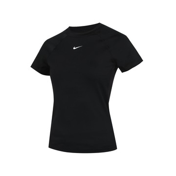 nike 女短袖t恤-dri-fit 休閒 慢跑 運動 上衣 黑白
