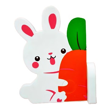 3D立體磁吸身高貼 身高尺 EVA泡棉 測量範圍60-180cm  180 x 13.8cm  小白兔 白色  1個